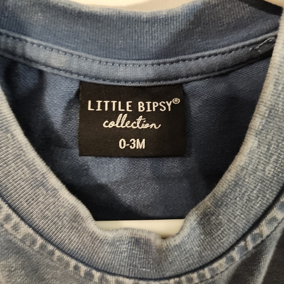 Little Bipsy 0-3m blue shirt - Picture 2 of 3